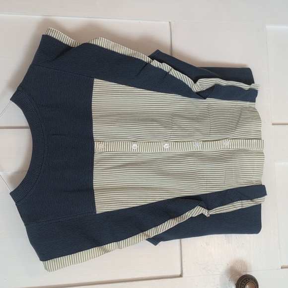 Anthropologie Ribbed Frill-Sleeve Blouse - Picture 8 of 11